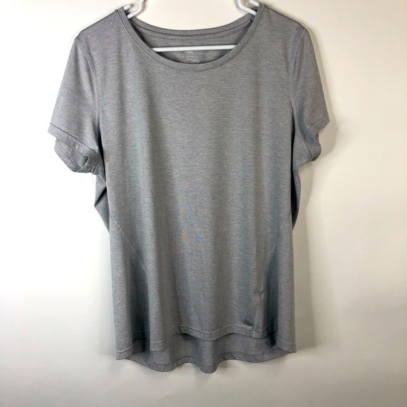 Tek Gear DryTek Gray exercise top short sleeve tee XL - Picture 1 of 7